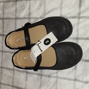 New Girls Cat and Jack Black Glitter Mary Janes